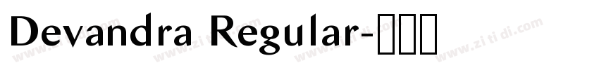 Devandra Regular字体转换